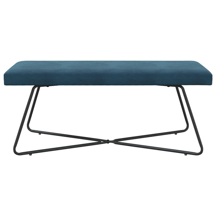 bænk Ensfarvet Blå 110 x 40 x 45 cm Velour