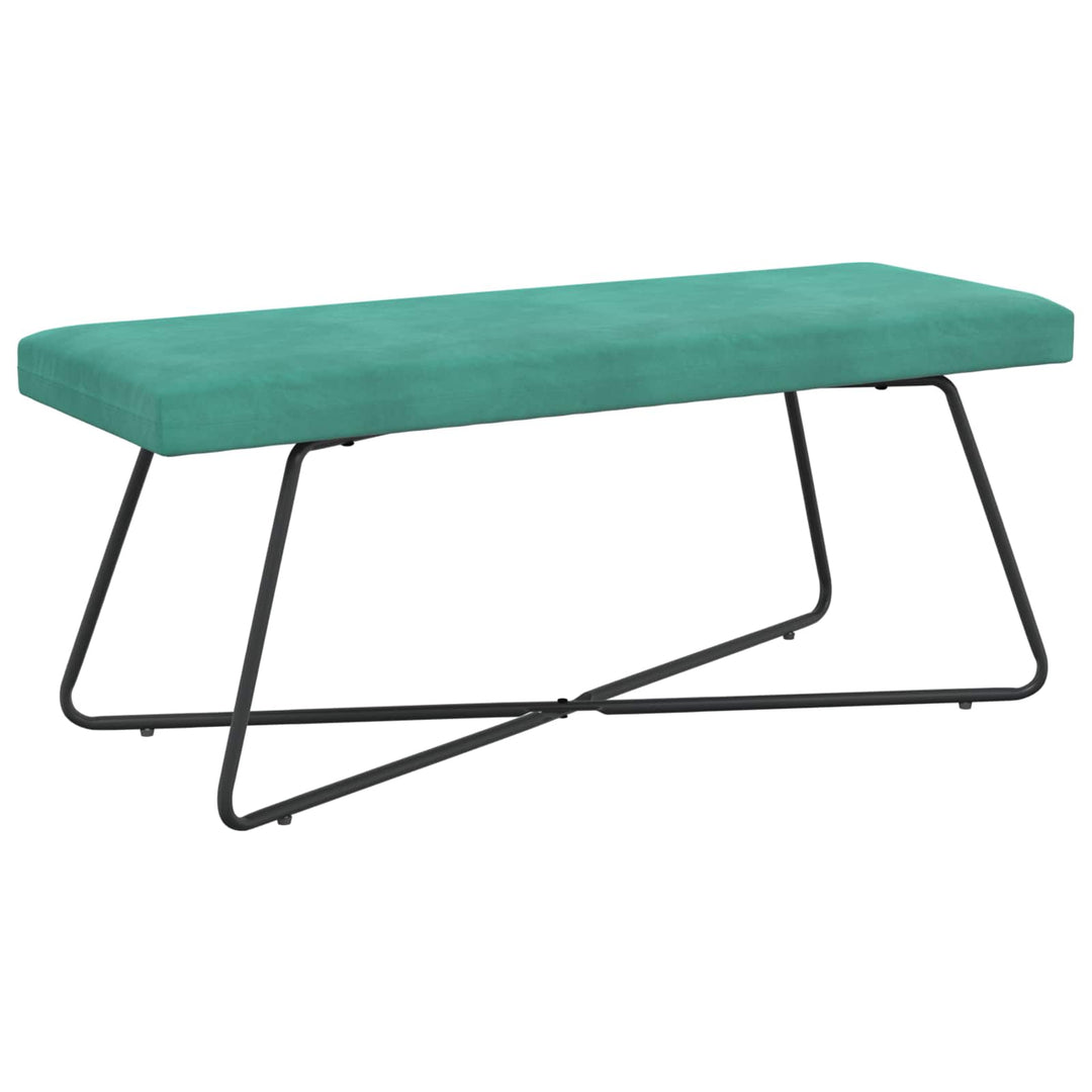 bænk Ensfarvet Turkis 110 x 40 x 45 cm Velour