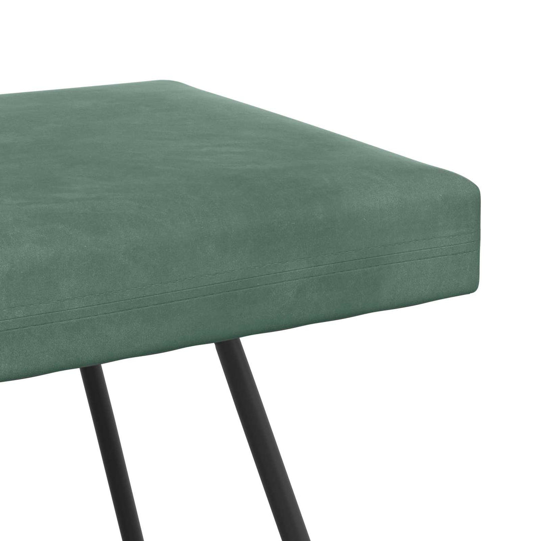 bænk Ensfarvet Havgrøn 110 x 40 x 45 cm Velour
