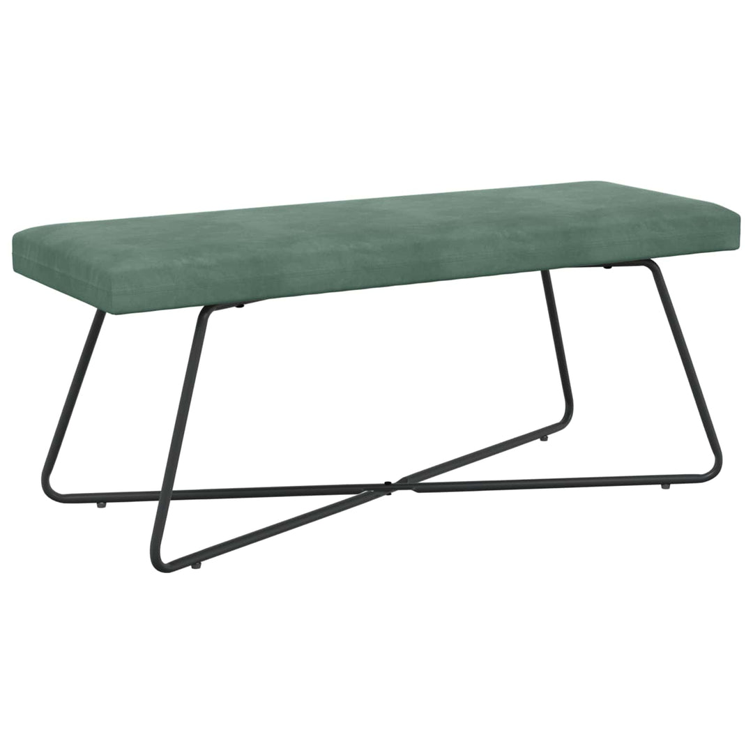 bænk Ensfarvet Havgrøn 110 x 40 x 45 cm Velour