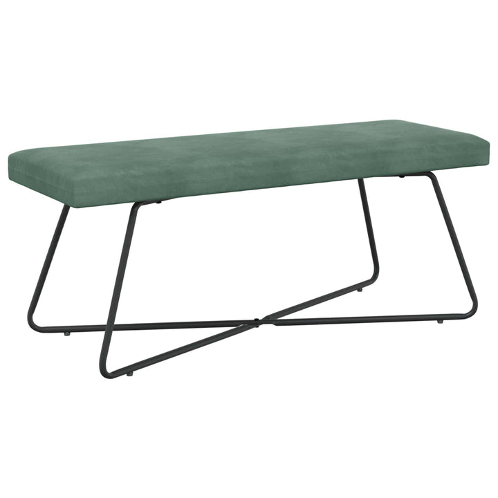 bænk Ensfarvet Havgrøn 110 x 40 x 45 cm Velour