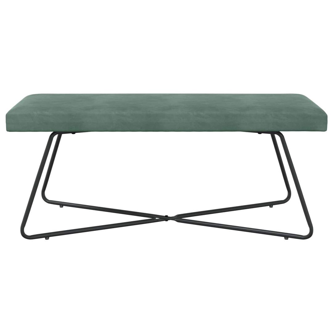 bænk Ensfarvet Havgrøn 110 x 40 x 45 cm Velour