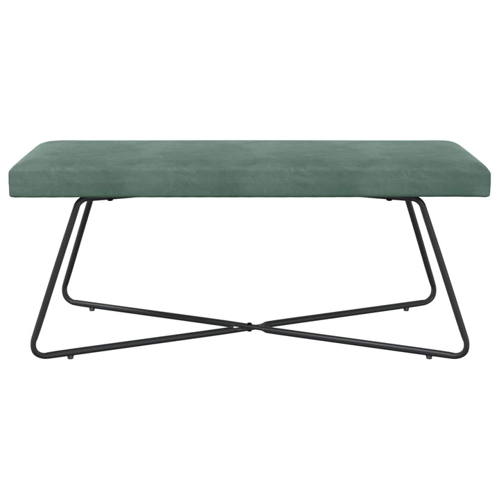 bænk Ensfarvet Havgrøn 110 x 40 x 45 cm Velour