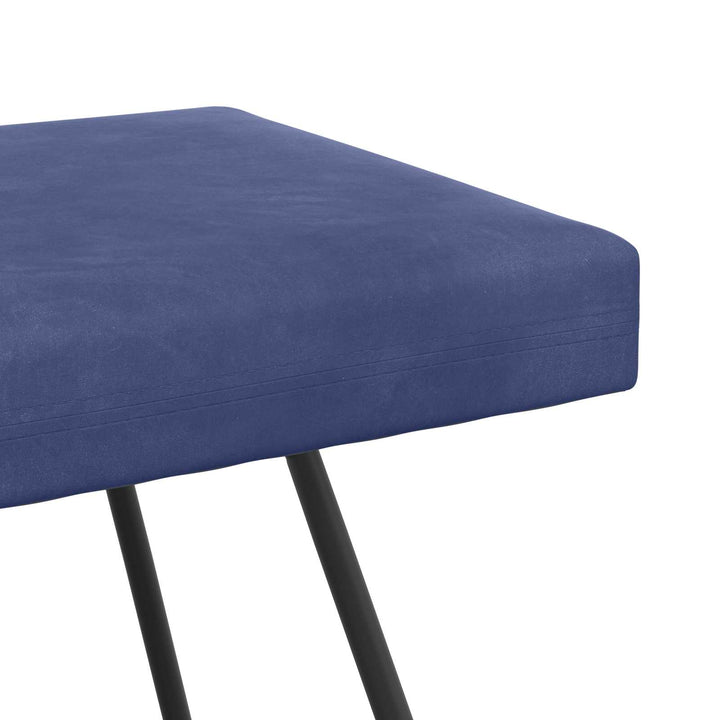 bænk Ensfarvet Politi blå 110 x 40 x 45 cm Velour