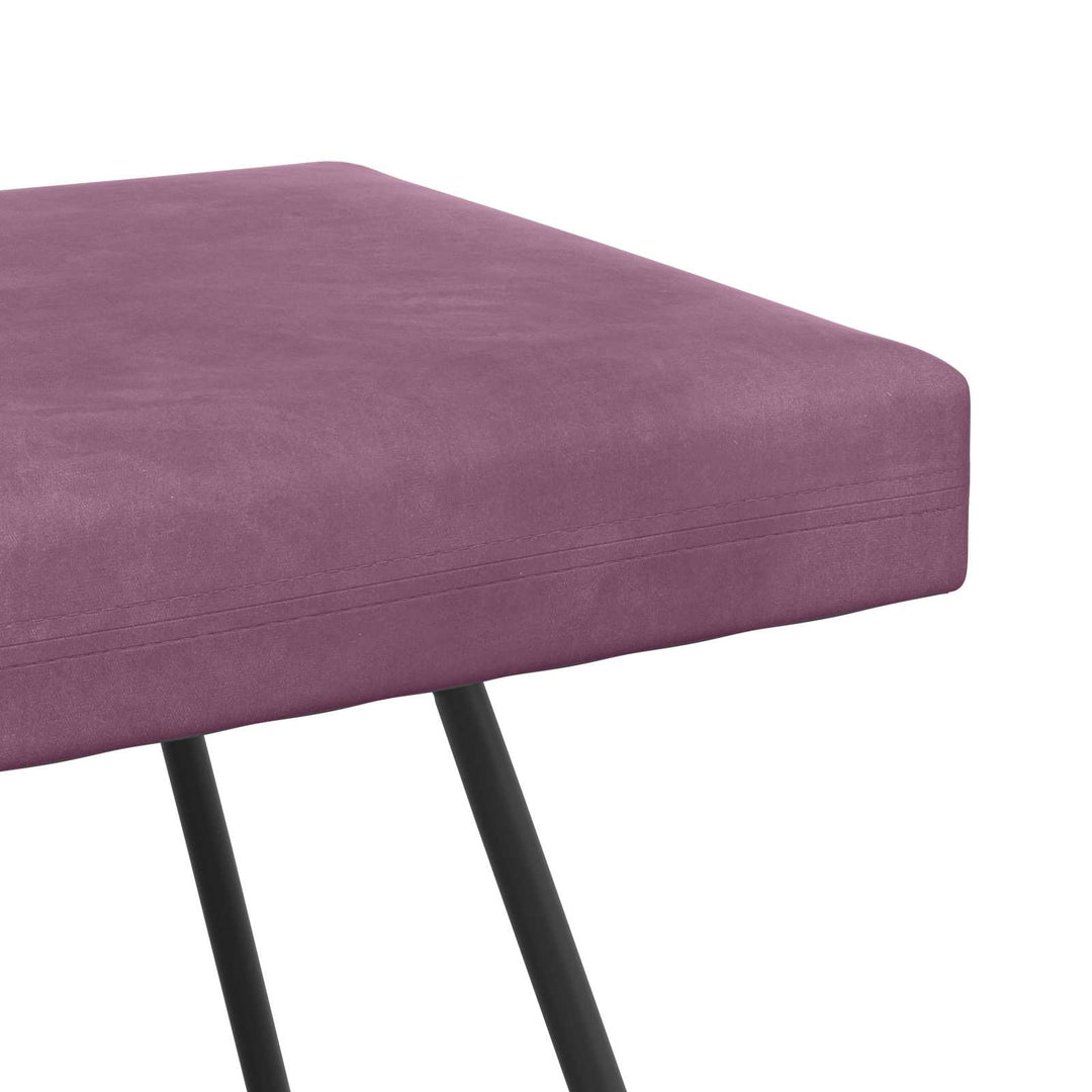 bænk Ensfarvet Lilla 110 x 40 x 45 cm Velour