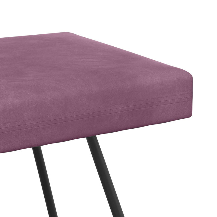 bænk Ensfarvet Lilla 110 x 40 x 45 cm Velour