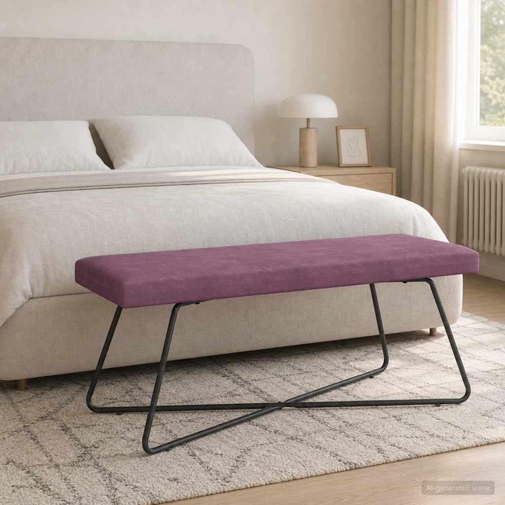 bænk Lilla 110 x 40 x 45 cm Fløjl