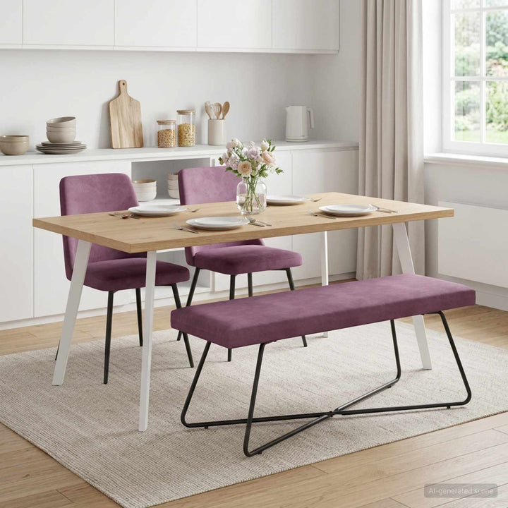 bænk Lilla 110 x 40 x 45 cm Fløjl