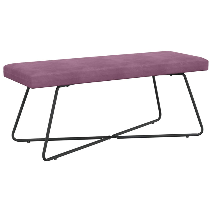 bænk Ensfarvet Lilla 110 x 40 x 45 cm Velour