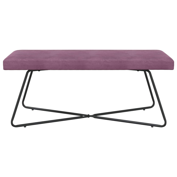 bænk Ensfarvet Lilla 110 x 40 x 45 cm Velour