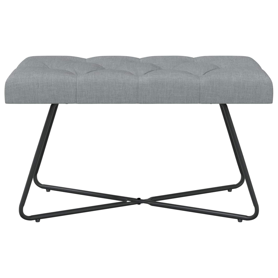 Bænk med knap tufting Lysegrå 80 x 40 x 46 cm Stof