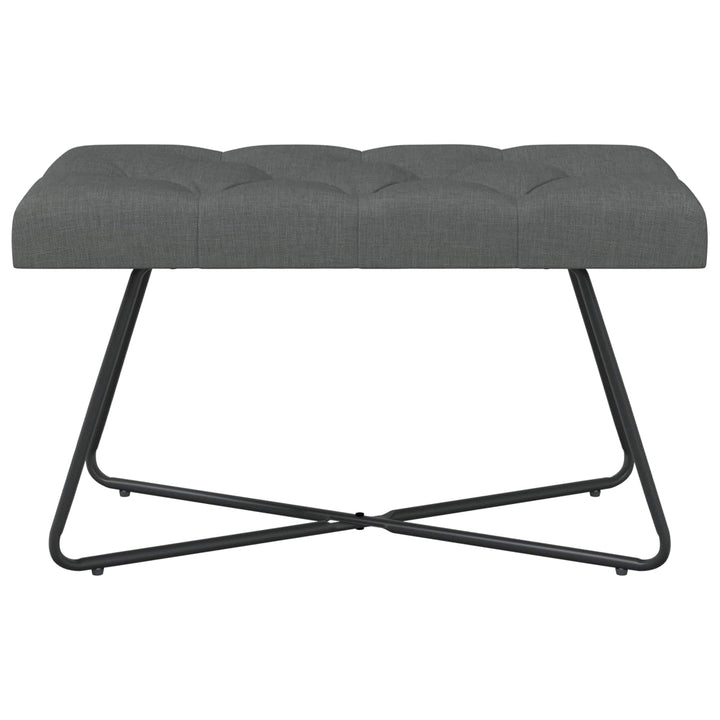 Bænk med knap tufting Mørkegrå 80 x 40 x 46 cm Stof
