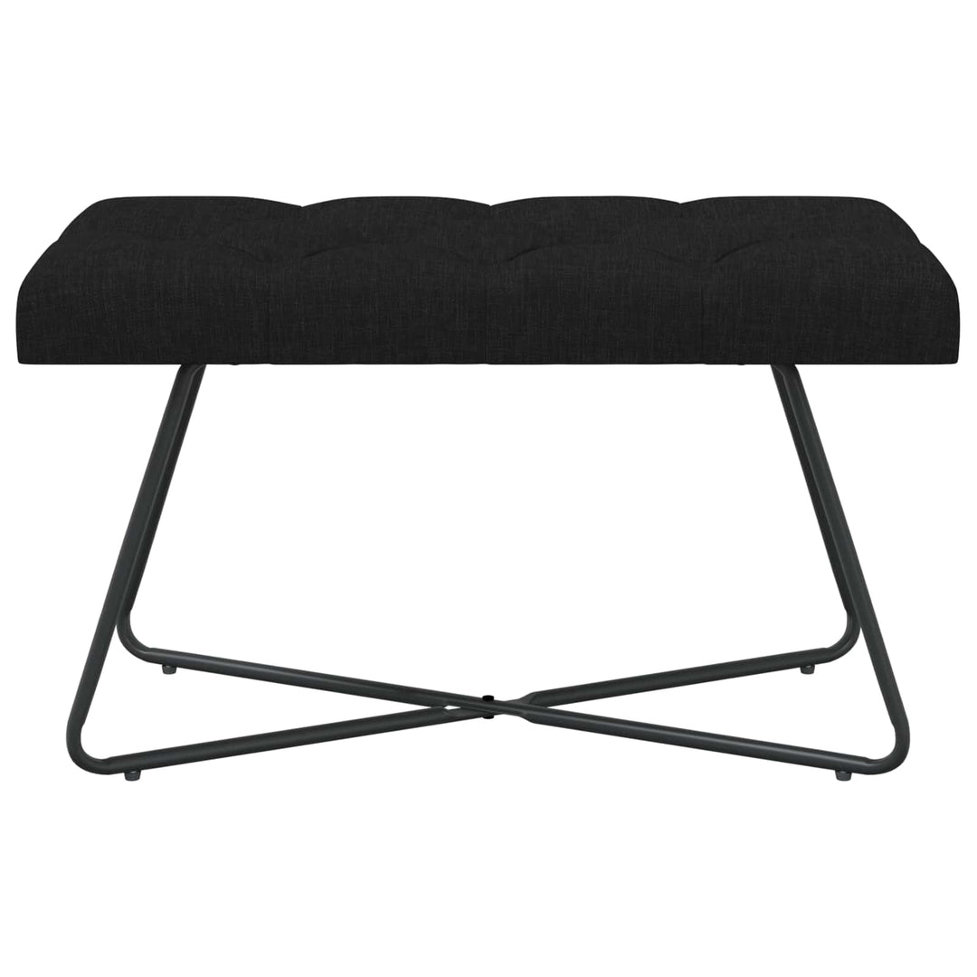Bænk med knap tufting Sort 80 x 40 x 46 cm Stof
