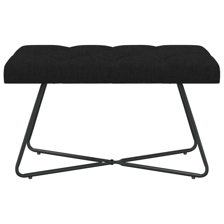 Bænk med knap tufting Sort 80 x 40 x 46 cm Stof