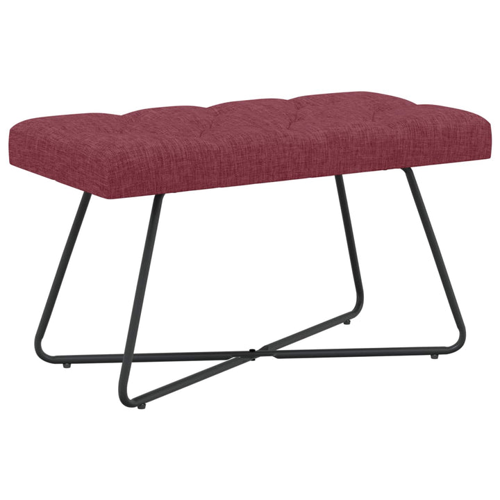 Bænk med knap tufting Vinrød 80 x 40 x 46 cm Stof