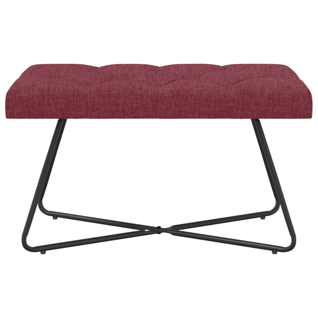 Bænk med knap tufting Vinrød 80 x 40 x 46 cm Stof