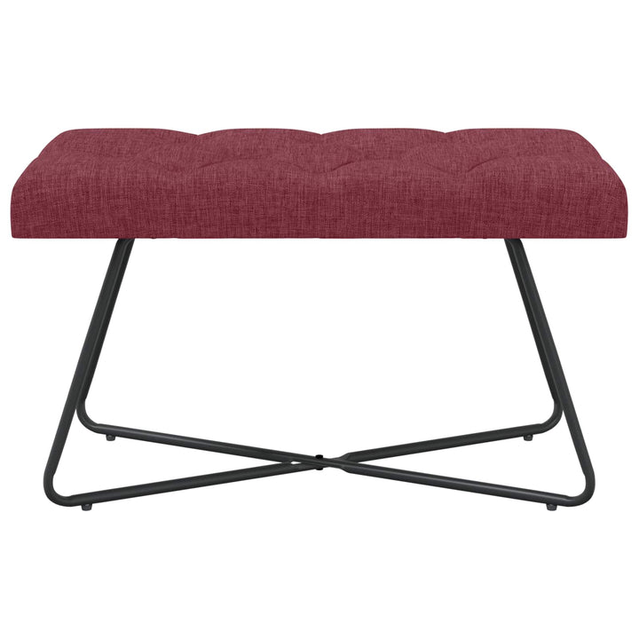 Bænk med knap tufting Vinrød 80 x 40 x 46 cm Stof