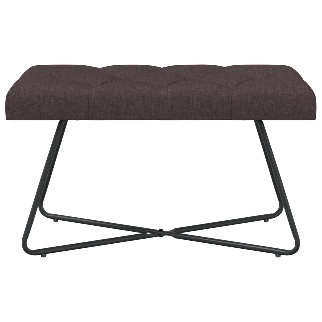 Bænk med knap tufting Mørk Brun 80 x 40 x 46 cm Stof