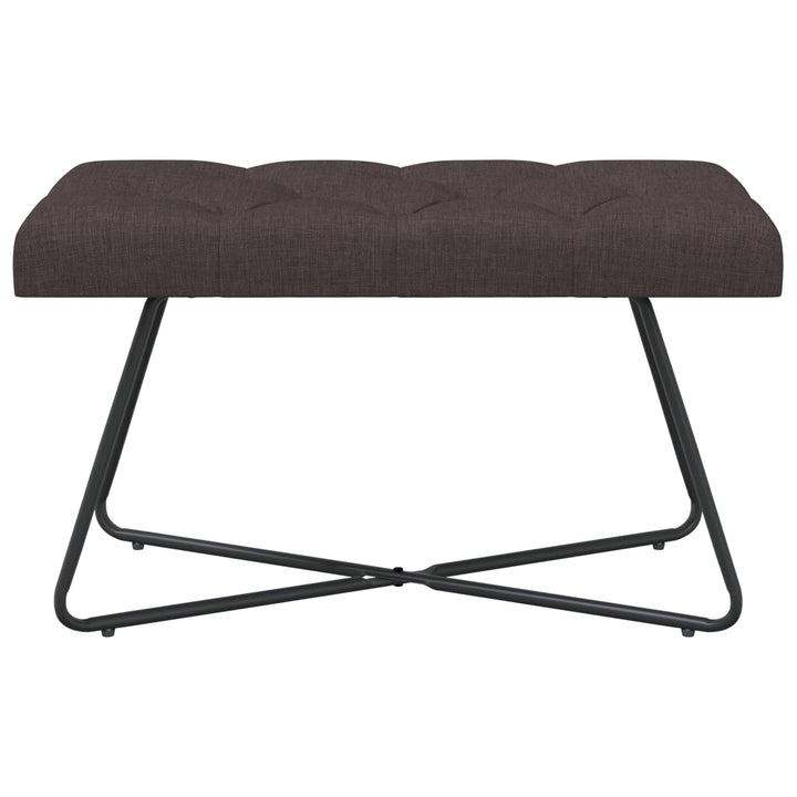 Bænk med knap tufting Mørk Brun 80 x 40 x 46 cm Stof