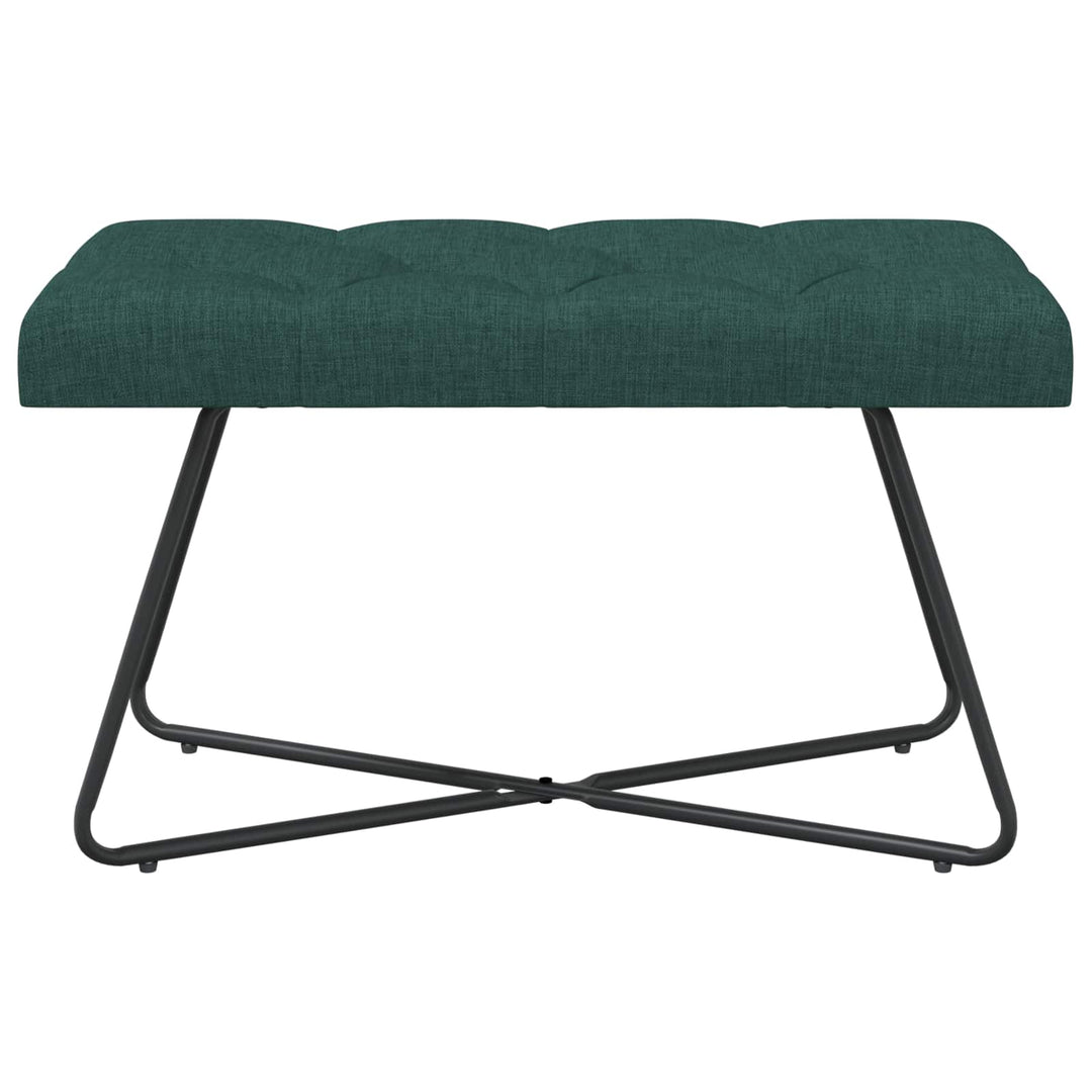 Bænk med knap tufting Mørkegrøn 80 x 40 x 46 cm Stof