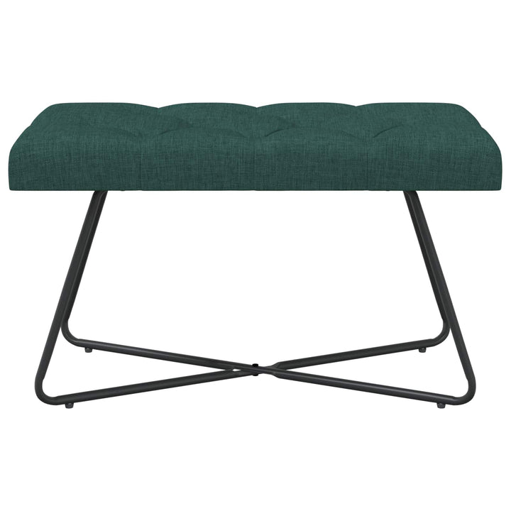 Bænk med knap tufting Mørkegrøn 80 x 40 x 46 cm Stof