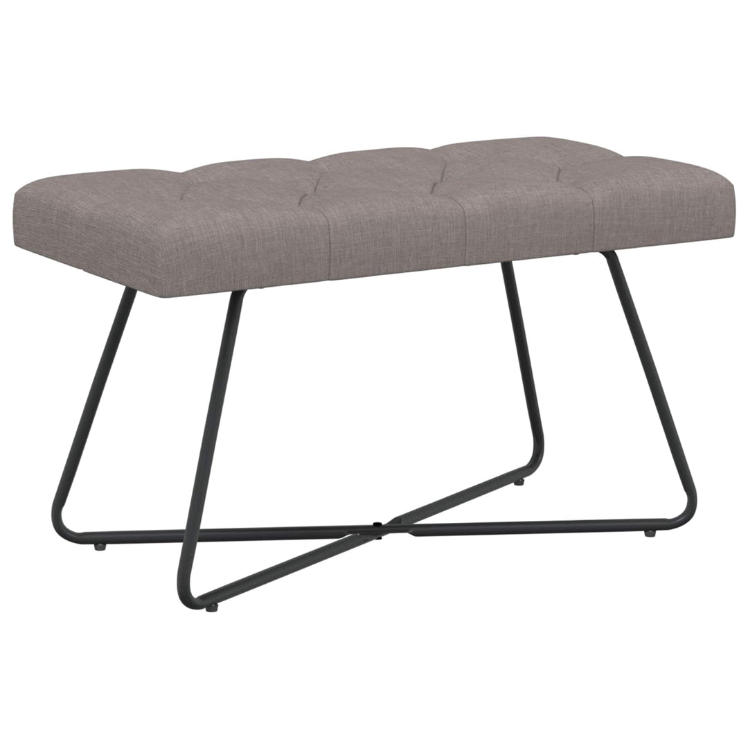 Bænk med knap tufting Gråbrun 80 x 40 x 46 cm Stof