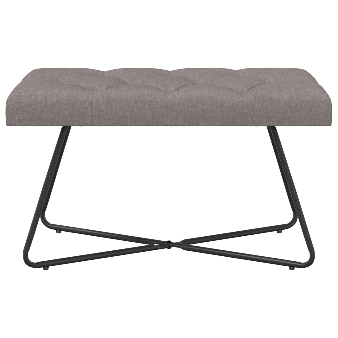 Bænk med knap tufting Gråbrun 80 x 40 x 46 cm Stof