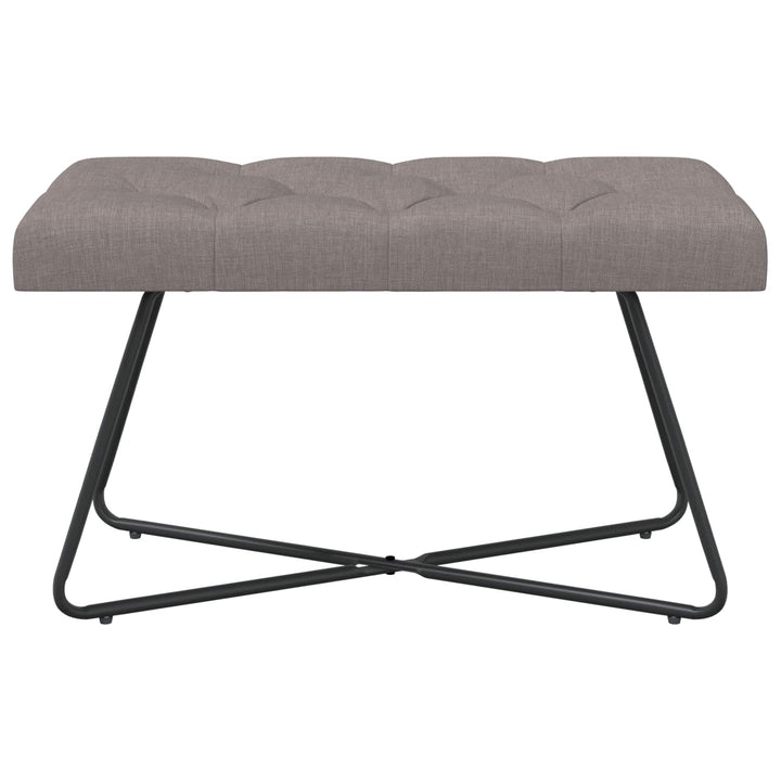 Bænk med knap tufting Gråbrun 80 x 40 x 46 cm Stof