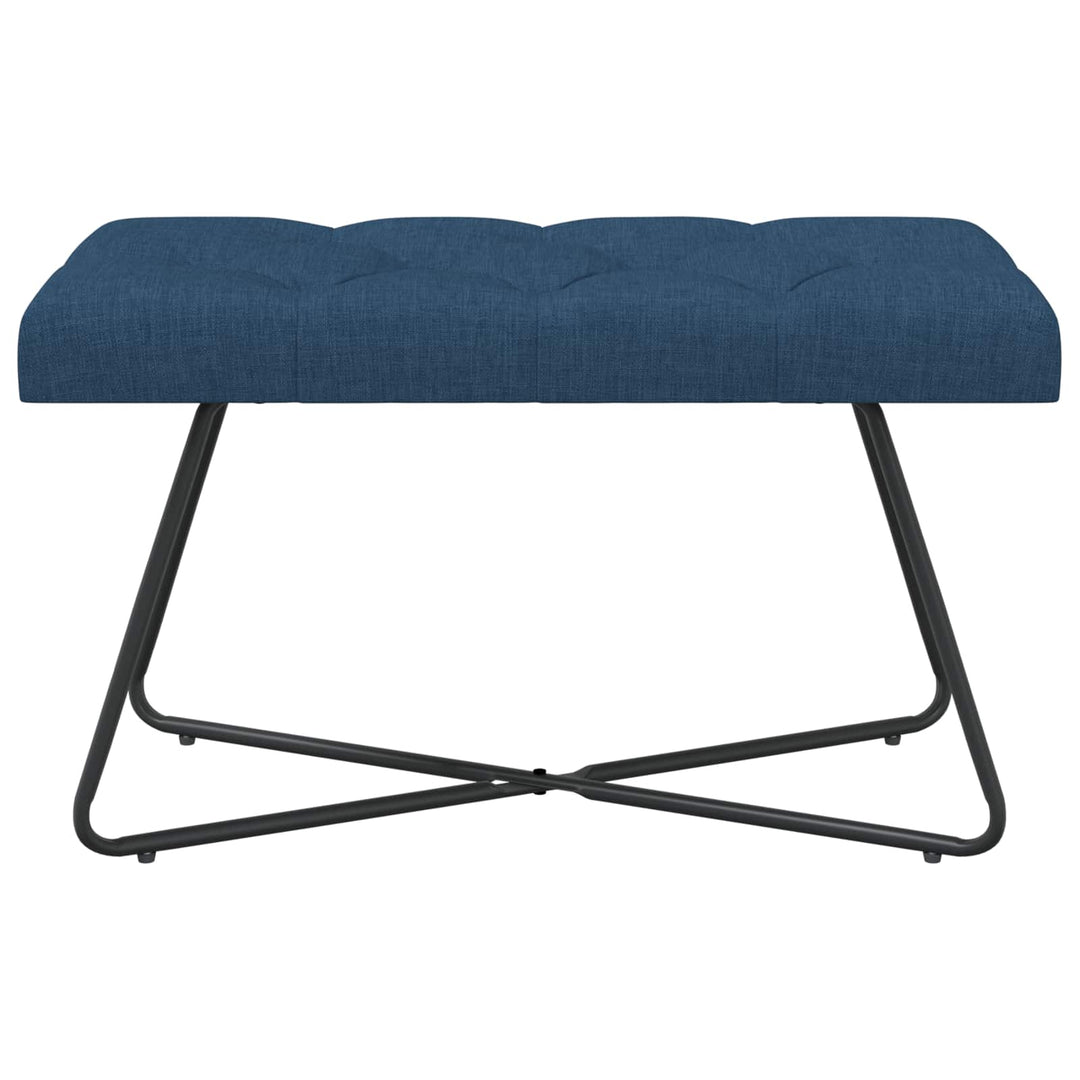 Bænk med knap tufting Blå 80 x 40 x 46 cm Stof