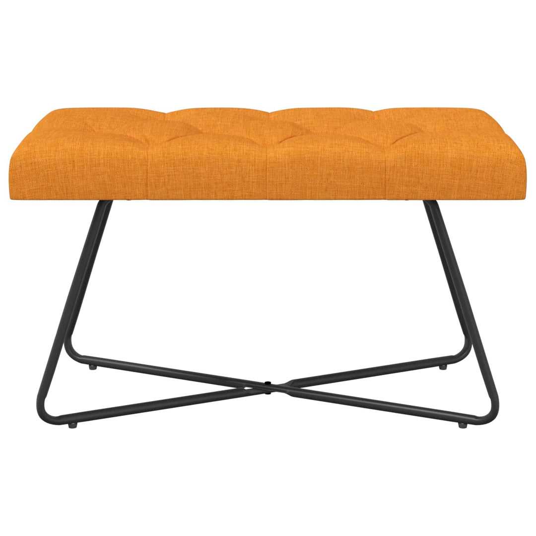 Bænk med knap tufting Mørk Gul 80 x 40 x 46 cm Stof