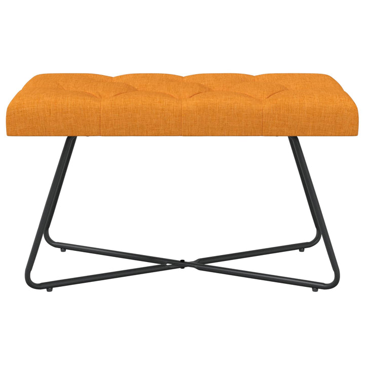 Bænk med knap tufting Mørk Gul 80 x 40 x 46 cm Stof