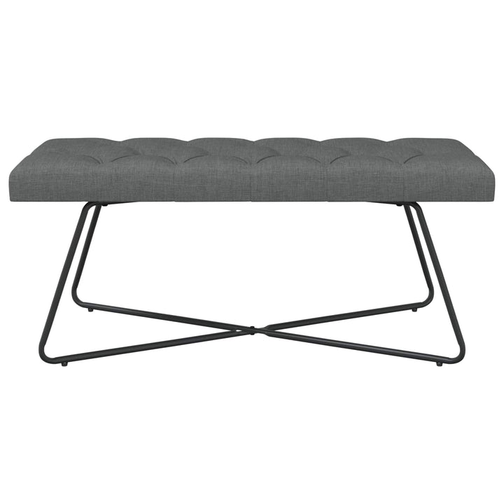 Bænk med knap tufting Mørkegrå 110 x 40 x 46 cm Stof