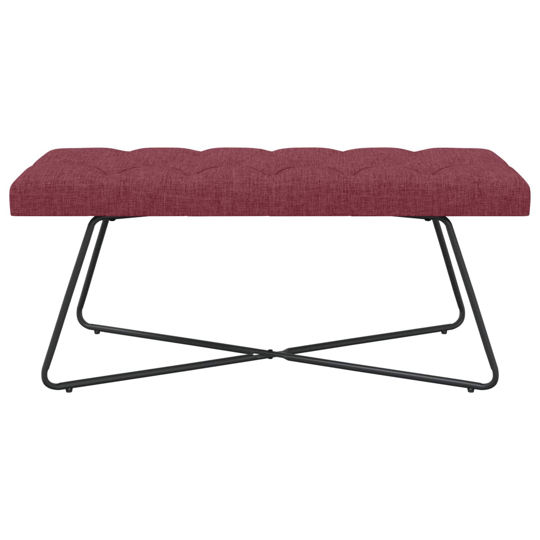 Bænk med knap tufting Vinrød 110 x 40 x 46 cm Stof
