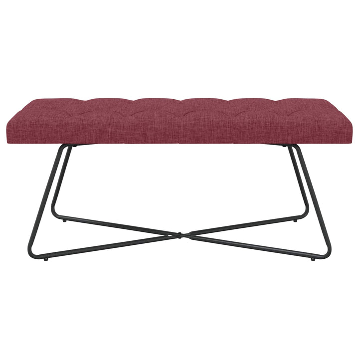 Bænk med knap tufting Vinrød 110 x 40 x 46 cm Stof