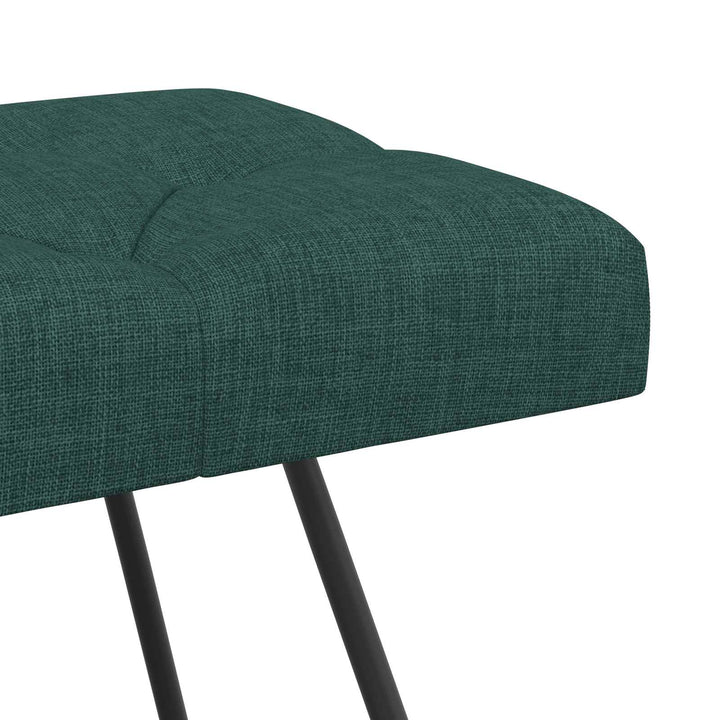 Bænk med knap tufting Mørkegrøn 110 x 40 x 46 cm Stof