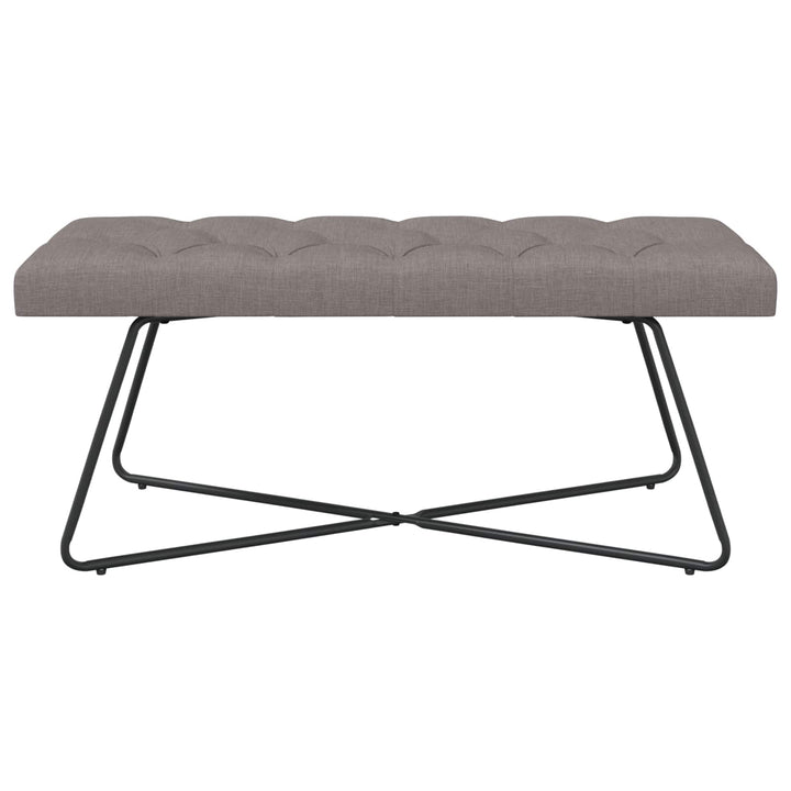 Bænk med knap tufting Gråbrun 110 x 40 x 46 cm Stof