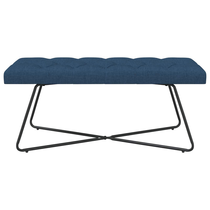 Bænk med knap tufting Blå 110 x 40 x 46 cm Stof