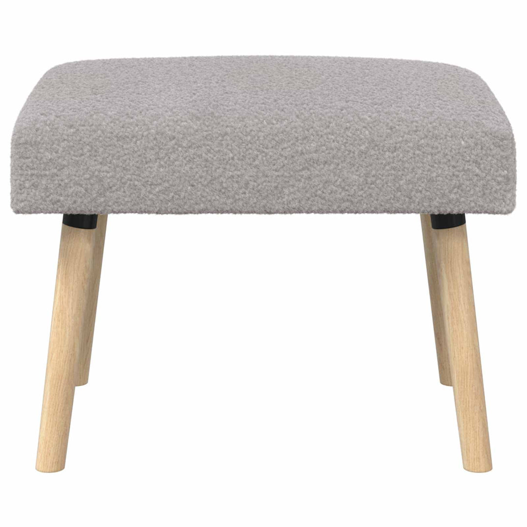 bænk Ensfarvet Lysegrå 60 x 40 x 45 cm Bouclé