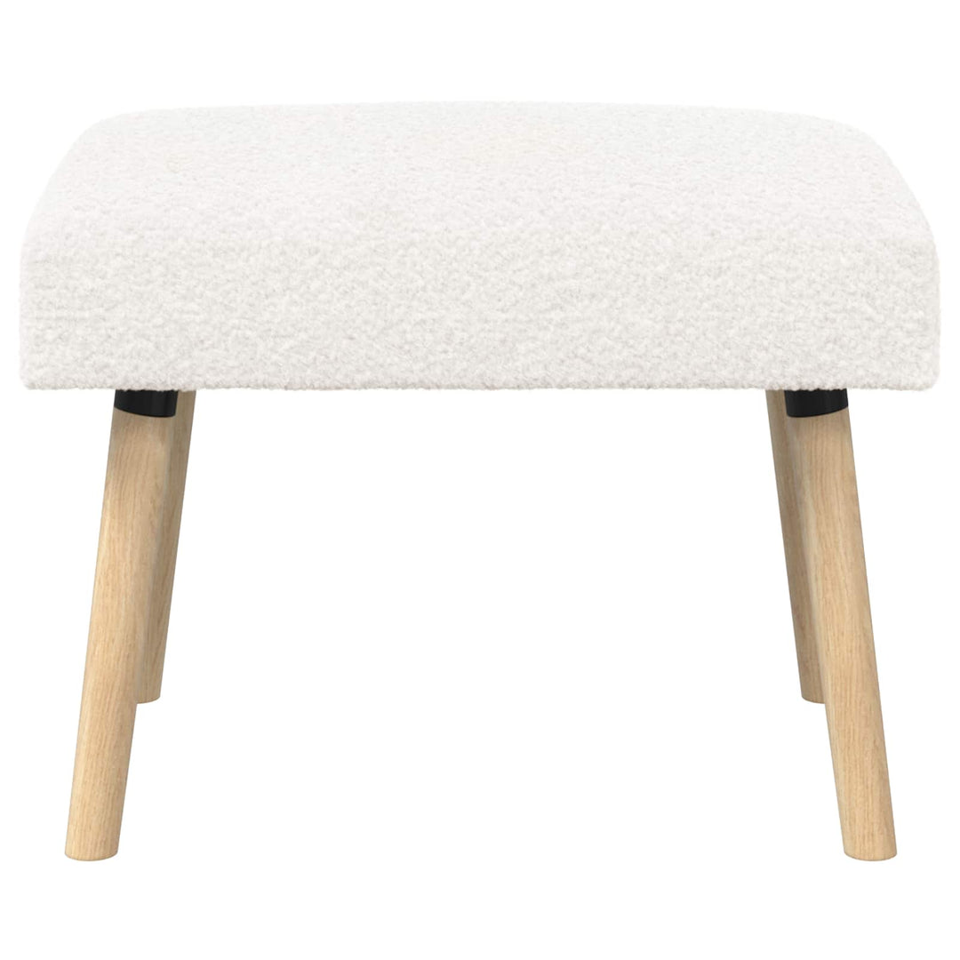 bænk Ensfarvet Cremefarvet 60 x 40 x 45 cm Bouclé