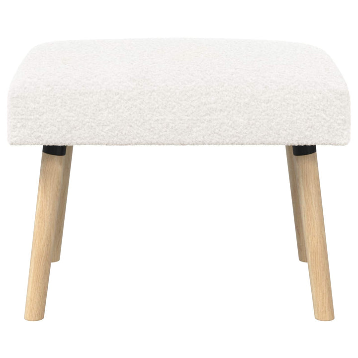 bænk Ensfarvet Cremefarvet 60 x 40 x 45 cm Bouclé