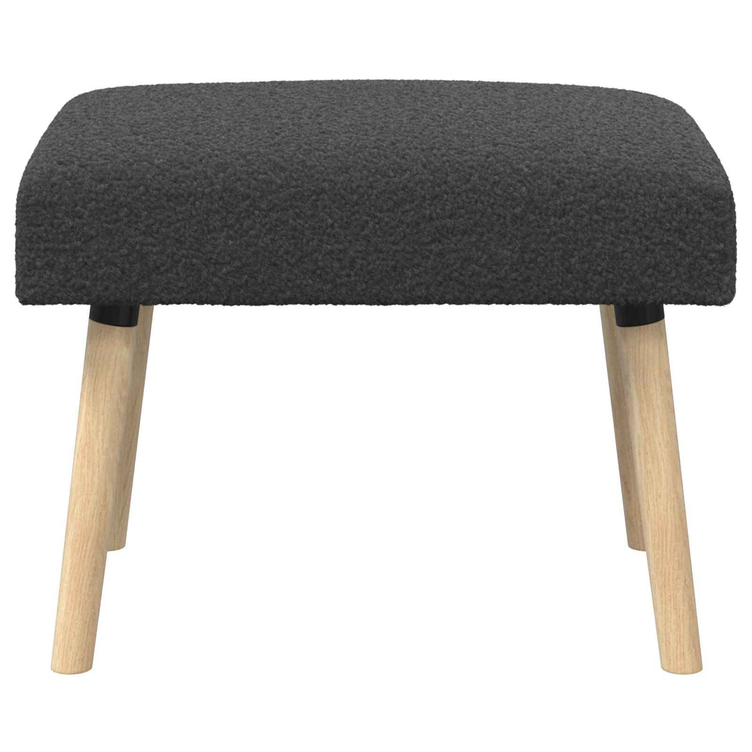 bænk Ensfarvet Mørkegrå 60 x 40 x 45 cm Bouclé