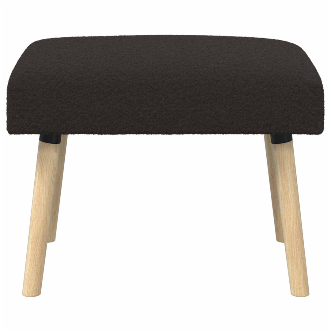 bænk Ensfarvet Sort 60 x 40 x 45 cm Bouclé
