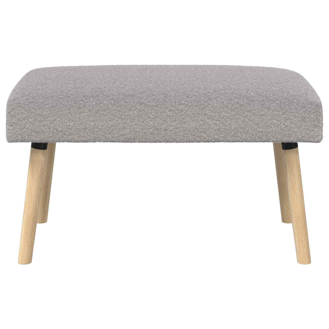 bænk Ensfarvet Lysegrå 80 x 40 x 46 cm Bouclé
