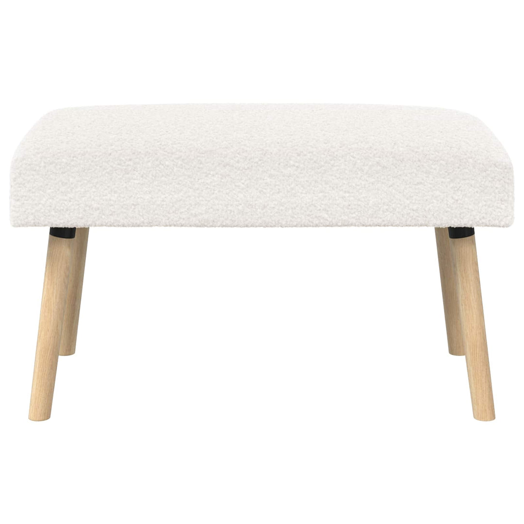 bænk Ensfarvet Cremefarvet 80 x 40 x 46 cm Bouclé
