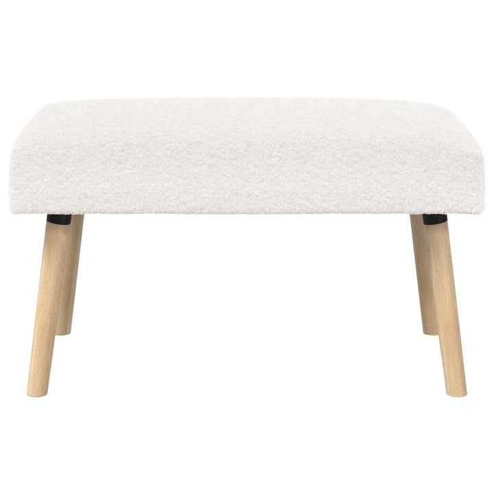 bænk Ensfarvet Cremefarvet 80 x 40 x 46 cm Bouclé