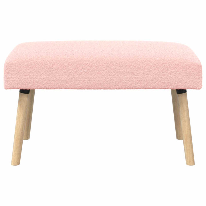 bænk Ensfarvet Lyserød 80 x 40 x 46 cm Bouclé