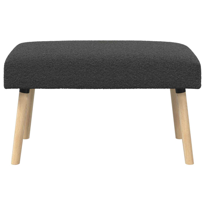 bænk Ensfarvet Mørkegrå 80 x 40 x 46 cm Bouclé