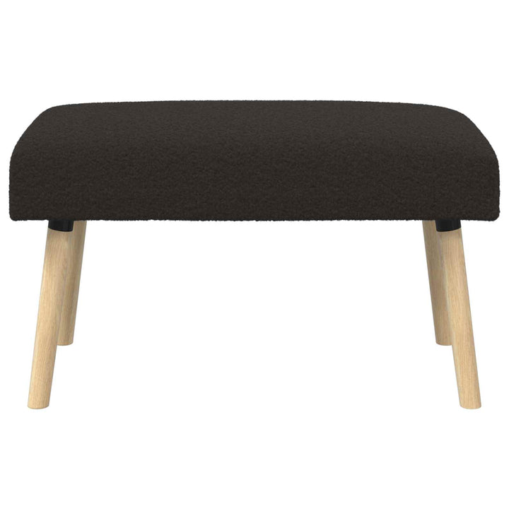 bænk Ensfarvet Sort 80 x 40 x 46 cm Bouclé