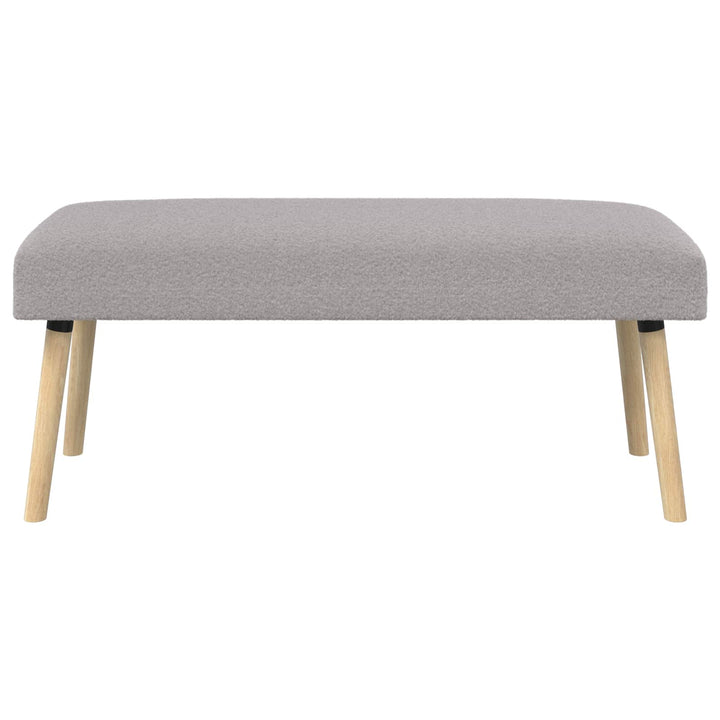 bænk Ensfarvet Lysegrå 110 x 40 x 46 cm Bouclé