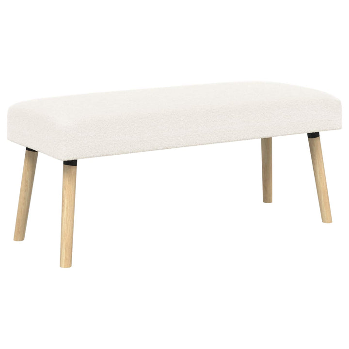bænk Ensfarvet Cremefarvet 110 x 40 x 46 cm Bouclé